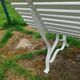 Banc de jardin ancien avec pieds en fer