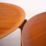 Pair of Danish Teak Model 4508 Tray Tables by Fritz Hansen, 1950s