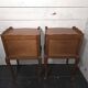Pair of Louis XV style bedside tables in oak