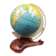 Terrestrial globe World map vintage metal and bakelite year 50-60 West Germany