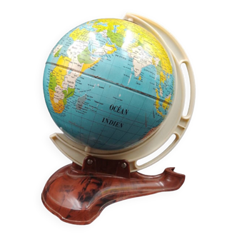 Globe terrestre Mappemonde vintage metal et bakelite année 50-60 West Germany