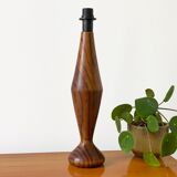 Mid Century wooden table lamp base teak & rosewood