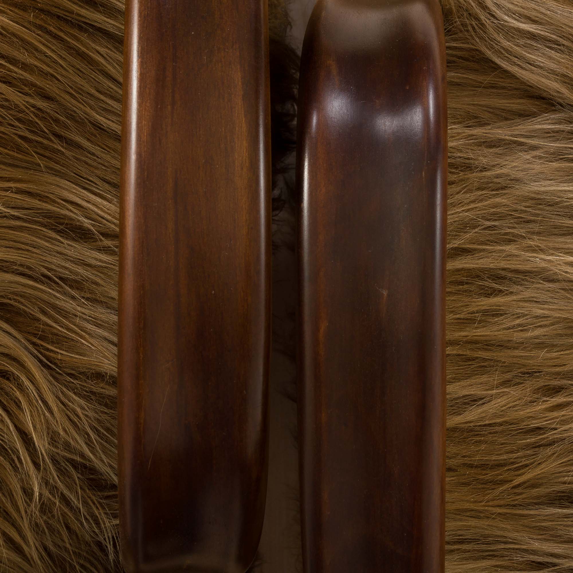 Halabala 269 lounge chair in long hair sheepskin