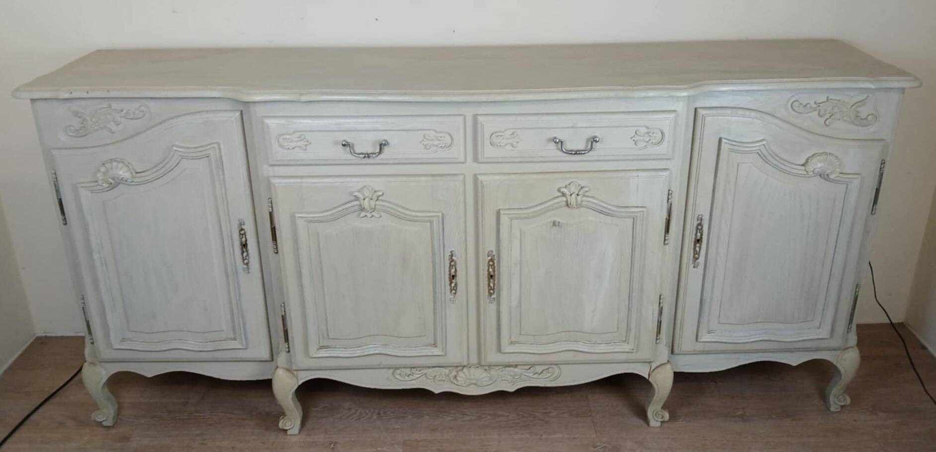 Magnificent Louis XV style Provencal sideboard in lacquered wood circa 1900