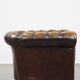 Classic Genuine Leather English Chesterfield Armchair in Good Condition