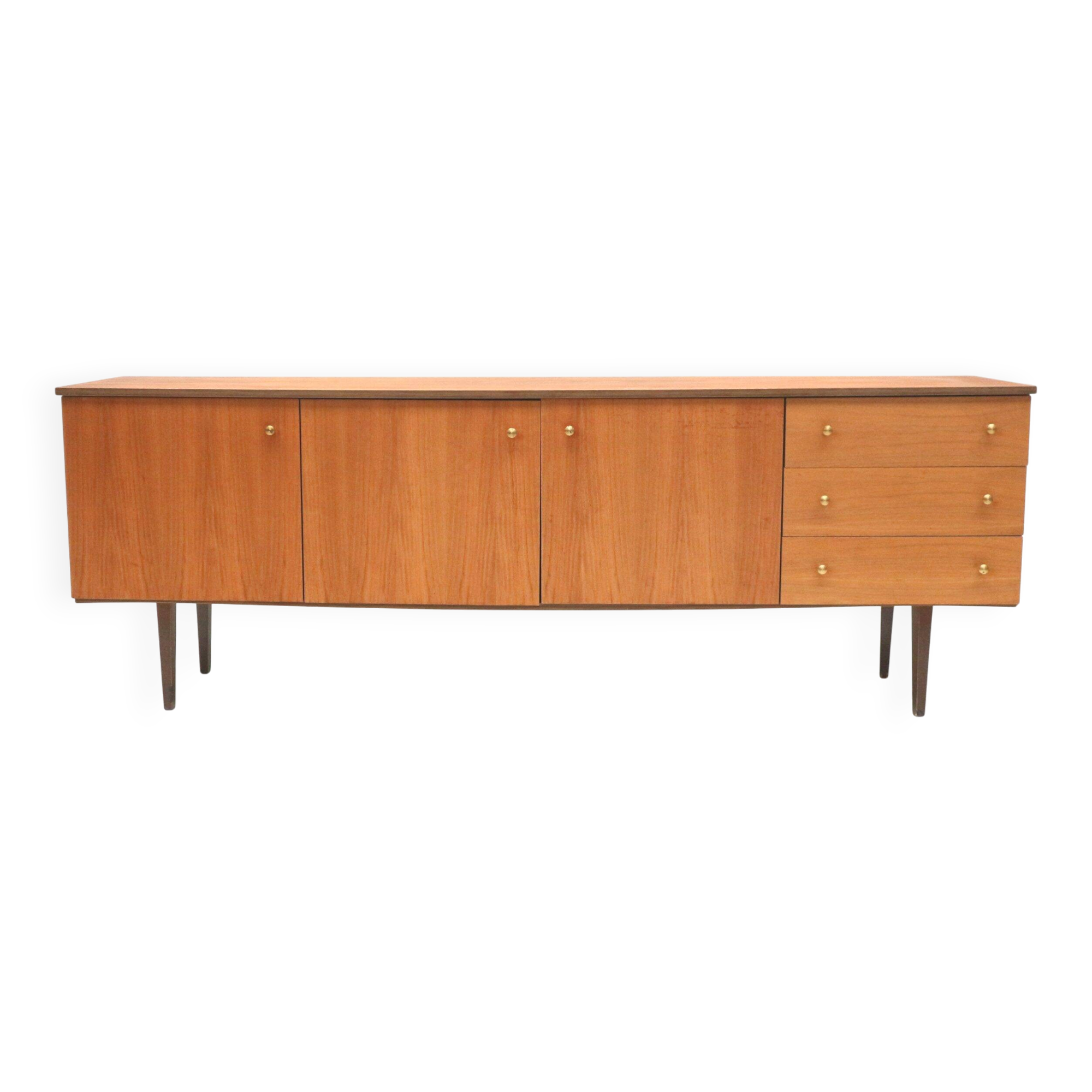 Vintage sideboard with 3 doors and drawers, dating from the 1960s