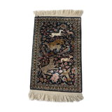 Tapis de soie cachemire Inde 59x38cm