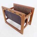 Teak magazine rack by Aksel Kjergaard for Salin Mobler