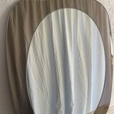 Miroir en verre fumé 70’s space age