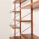 Danish mid century teak shelving unit, 1960s