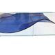 Square Clear Coffee Table by L.A. Studio with Blue Murano Glass, Italian Made