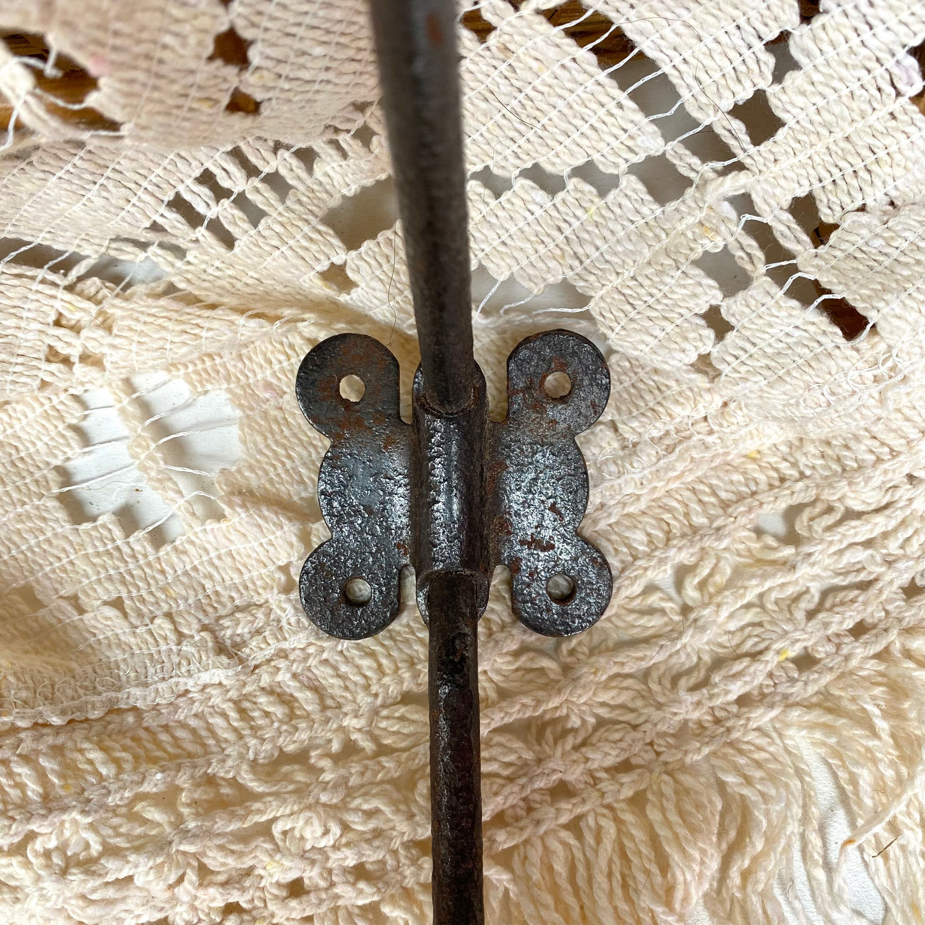 Old hook wall coat rack