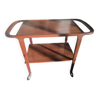 Scandinavian teak serving trolley from the 50s/60s