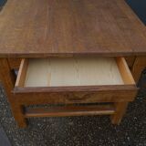 Oak drawer farmhouse table
