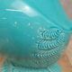 Vintage turquoise ceramic pitcher St-Clément model Aigle.
