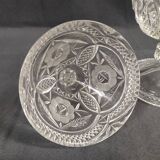 Sugar candy drager vintage crystal on foot 28cm