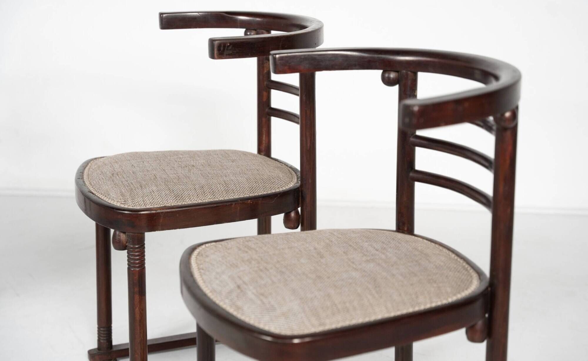 Pair of Fledermaus armchairs by Joseph Hoffman, Vienna, 1900s