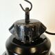 Lampe d'Usine Industrielle en Émail Noir avec Plateau en Fonte, 1960s