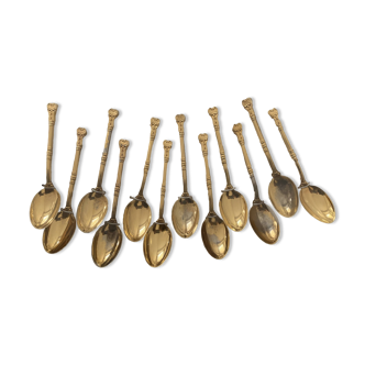Gold metal teaspoons