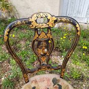 chair Napoleon III gilded wood mother-of-pearl XIXth