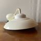 Vintage white metal pendant light - up and down system - Space Age Design