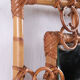 Bamboo with rattan french carved mirror rare beautiful, 1960