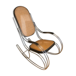 Rocking-chair en cannage