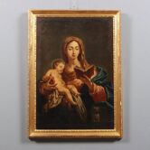 Ancient painting, copy after Francesco Trevisani, Virgin Mary, 18th century.