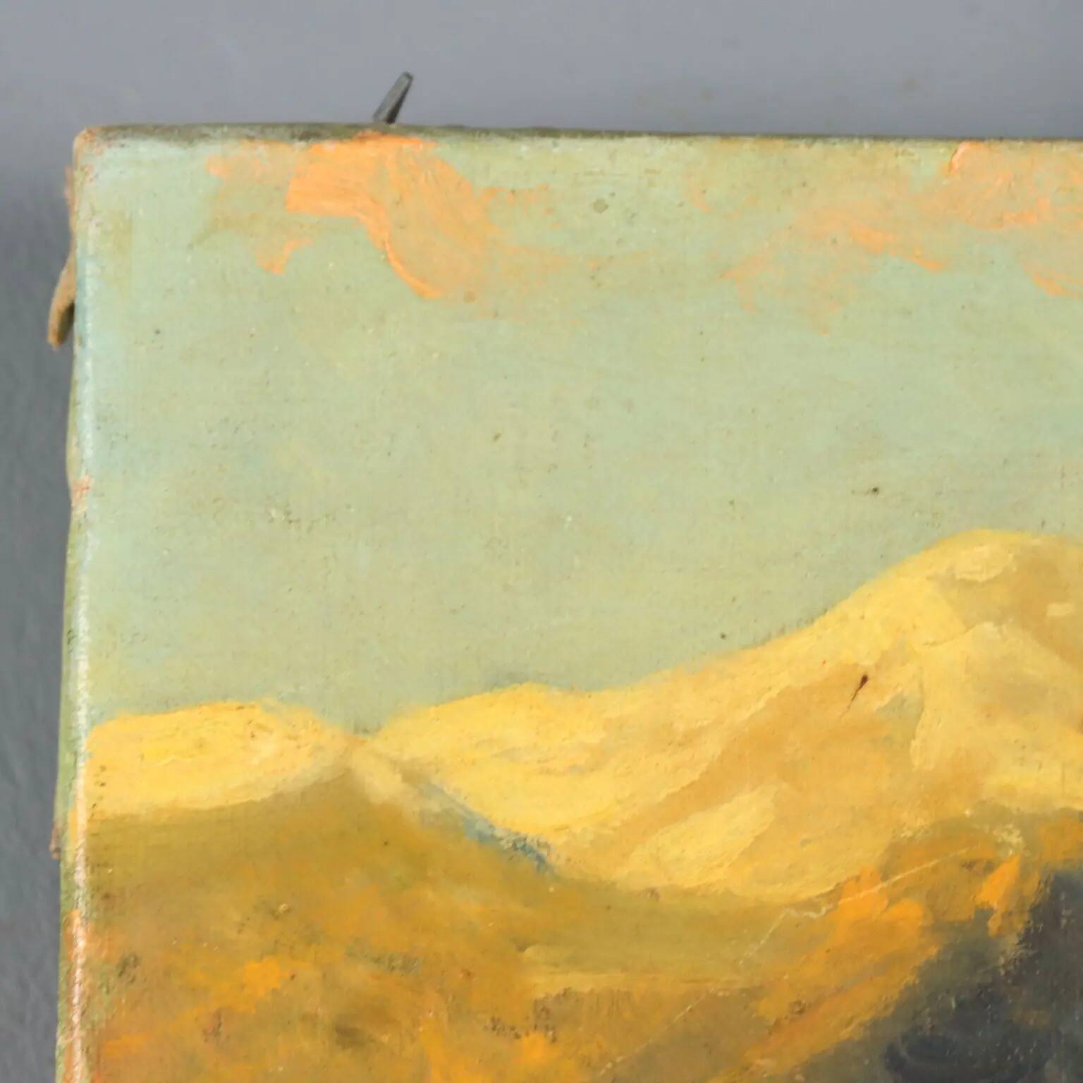 Old painting signed E. Spreafico, oil on canvas, Italy, 19th century.