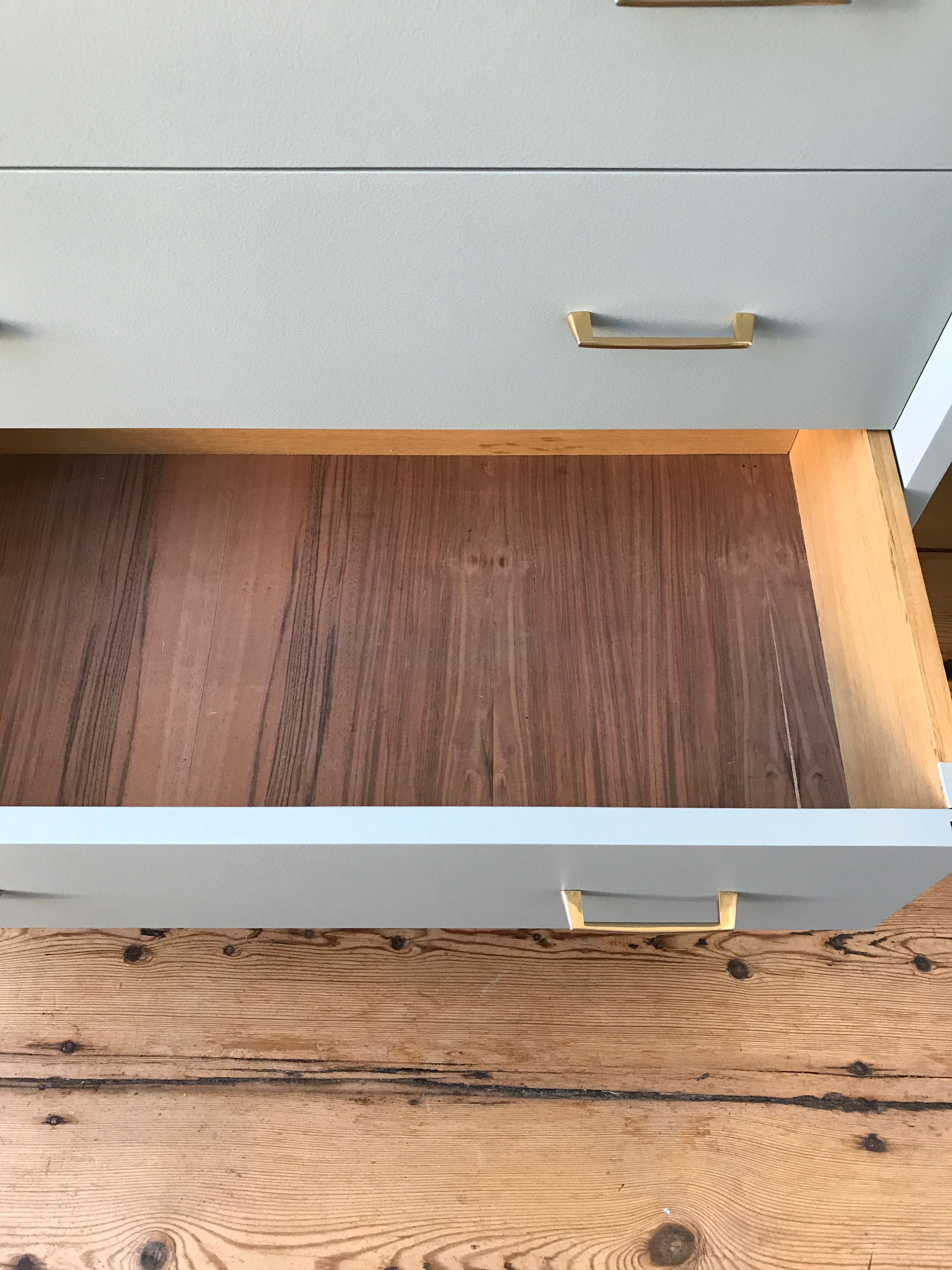 Commode 3 tiroirs vert amande