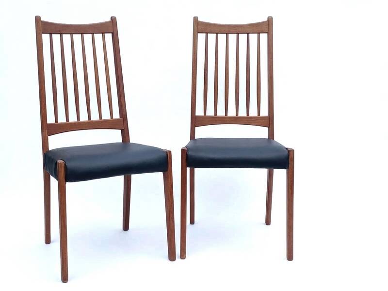 Renovated vintage 1960s teak Scandinavian chairs