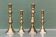 Set of 4 brass candlesticks, England, late 19th century