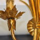 Golden metal wall sconce