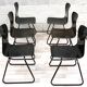 Lot de 6 chaises vintage Galvanitas S23