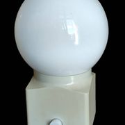 Vintage design table lamp Erco white metal