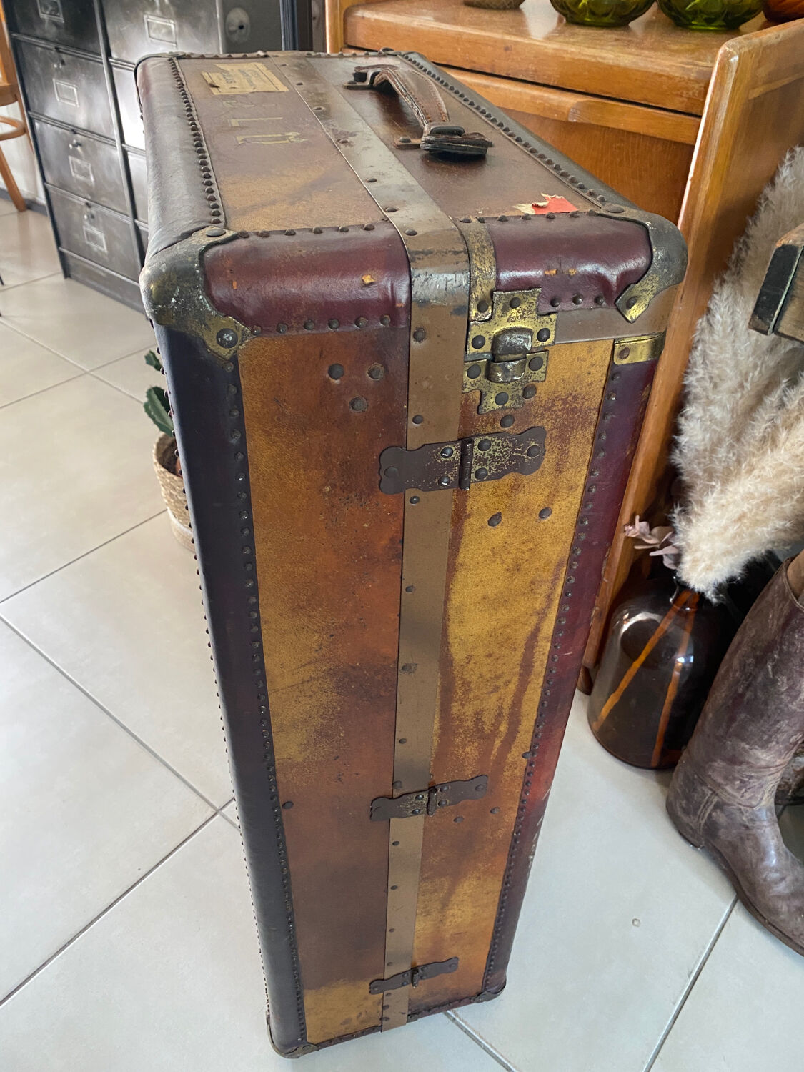 Old vintage cabin trunk