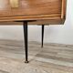 1960s walnut chest of drawers with iron and brass details