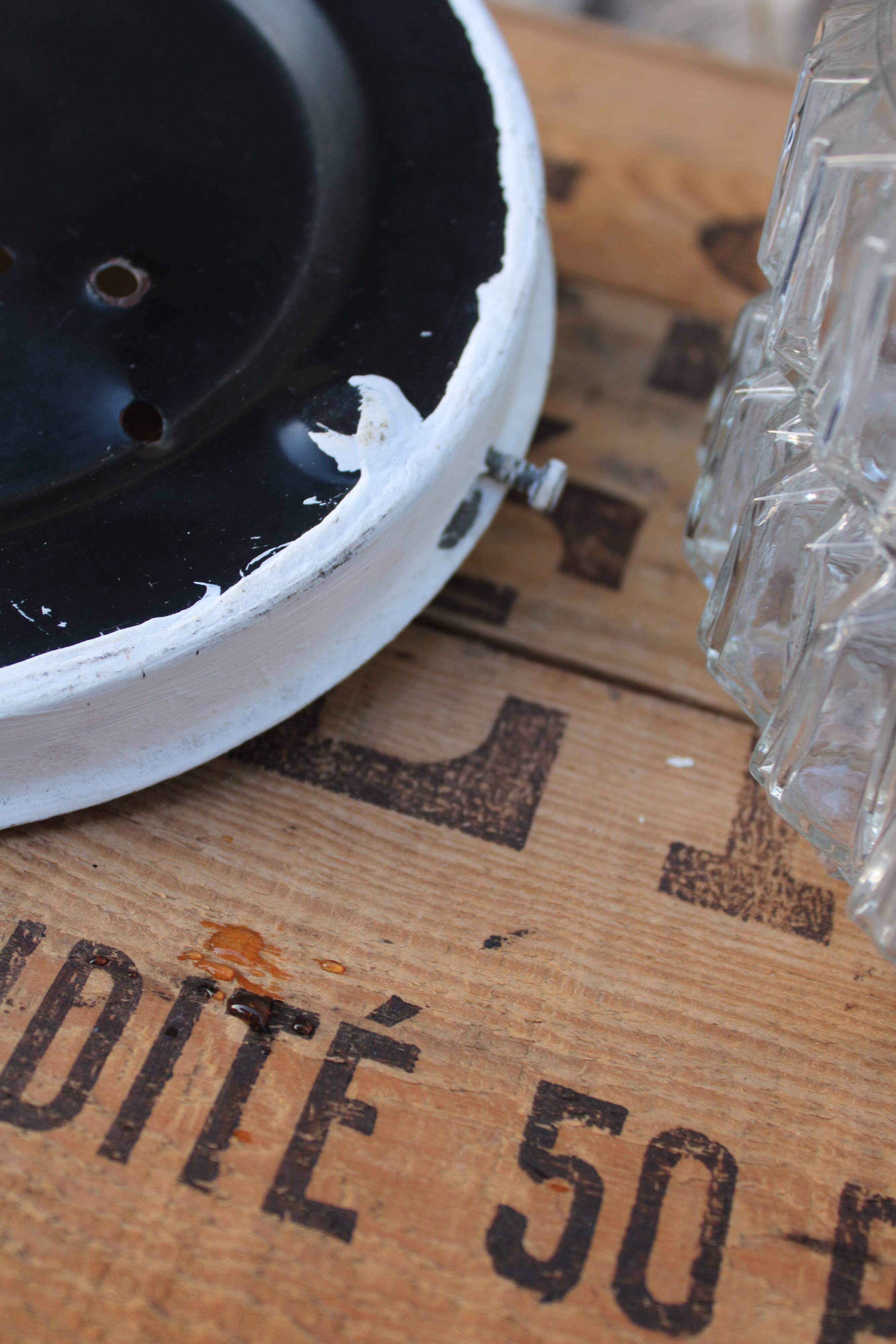 Moulded glass ceiling light