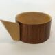 Vintage wooden cups and saucers in teak