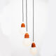 Suspension orange-blanc à ampoule triple