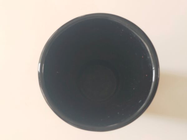 Vase noir décor de lys tigres en émaux polychromes, Longwy, Louis Valenti