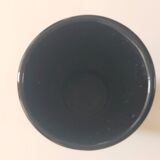 Longwy, Louis Valenti Black vase decorated with tiger lilies in polychrome enamels