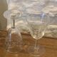 9 glasses tulip-shaped vintage blueberry pattern 1960
