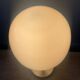 Space Age mushroom lamp in opaline and chromed metal