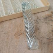 Set of 12 vintage double crystal knife rests with box