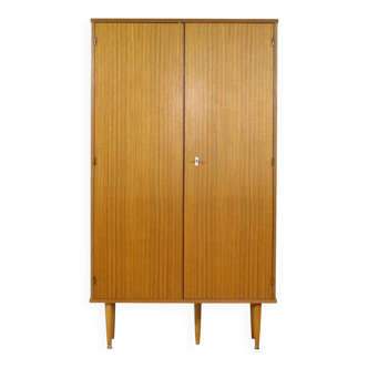 Armoire vintage moderne à 2 portes en teck, années 1960