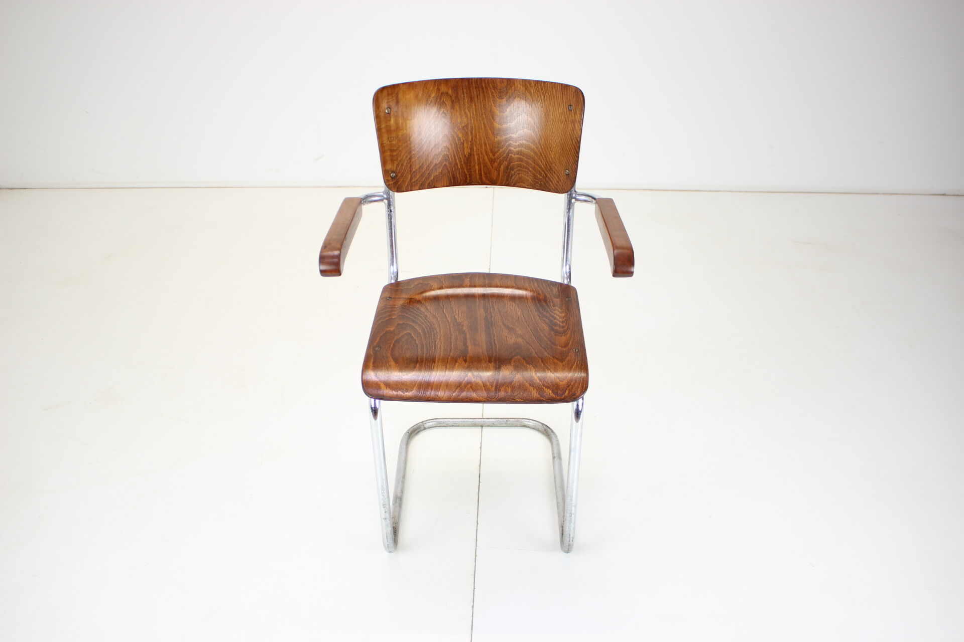 Restored Bauhaus Chrome Chair by Rudolf Vichr Prag, 1930s