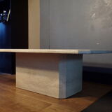 Rectangular travertine coffee table