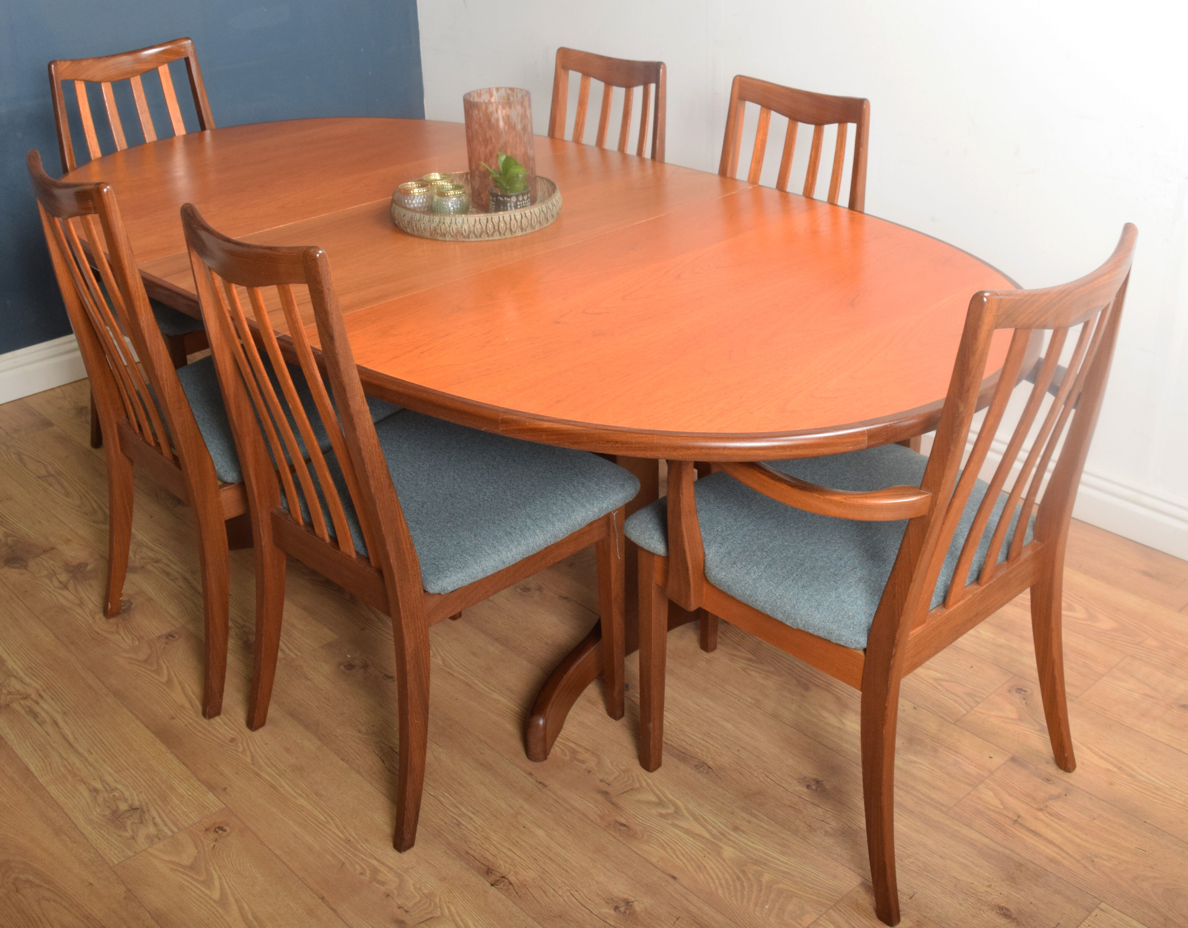 Restored Teak 1960s G Plan Table & 6 Chairs