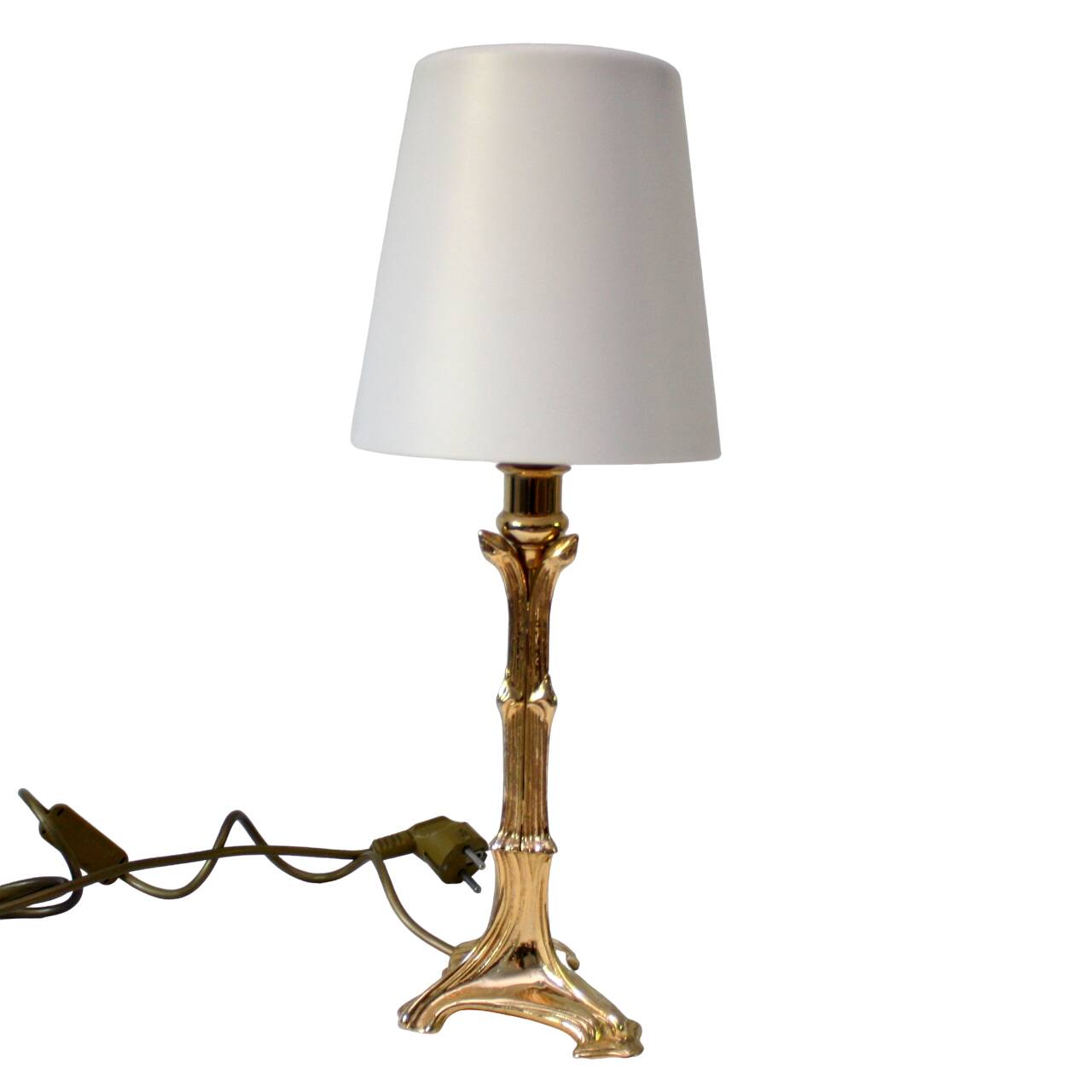 Vintage bamboo style brass lamp 70's signed cattadori